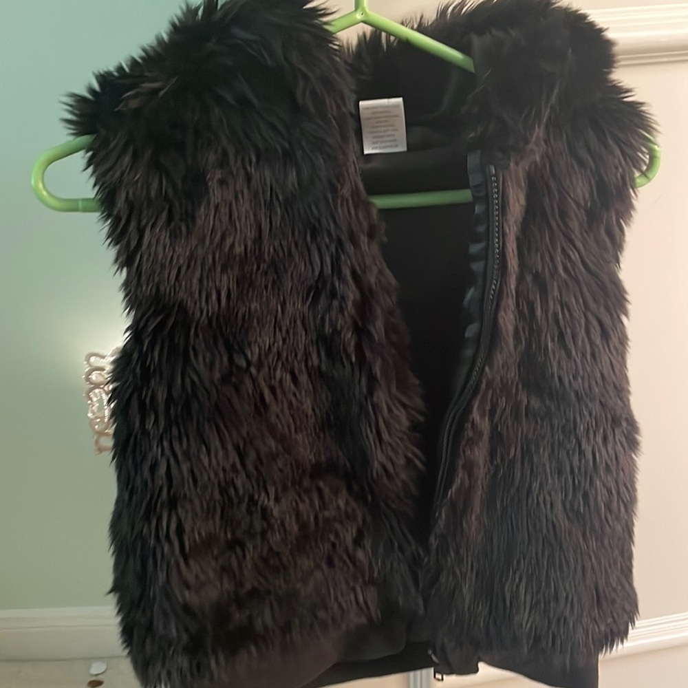 Gymboree Faux Fur Vest with Hood